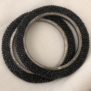 Chamak Priya Kakkar black slice bangle bracelet